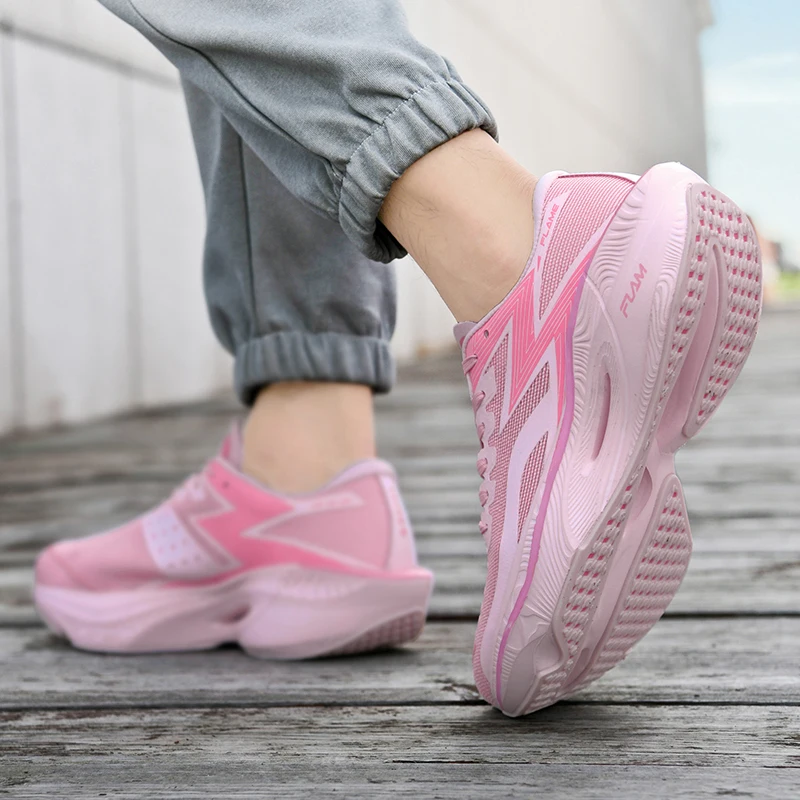 Tênis de Corrida com Placa de  - Breathable Mesh Athletic Shoes avaliação e preço